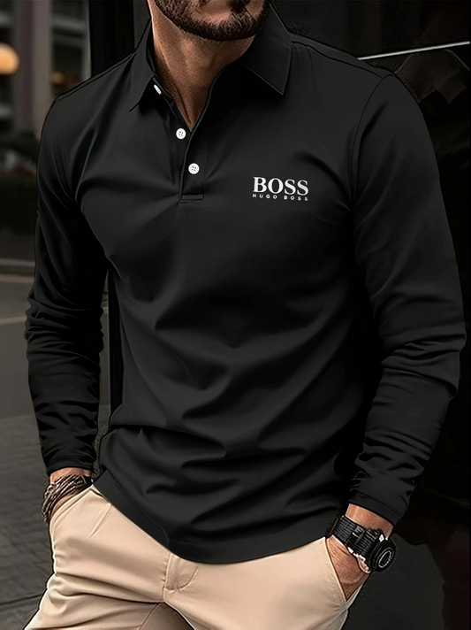 B0SS | Men's long sleeve polo shirt (1+1)