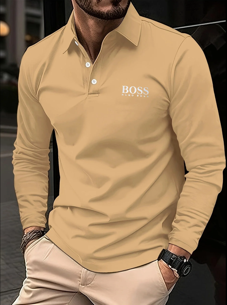 B0SS | Men's long sleeve polo shirt (1+1)