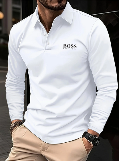 B0SS | Men's long sleeve polo shirt (1+1)