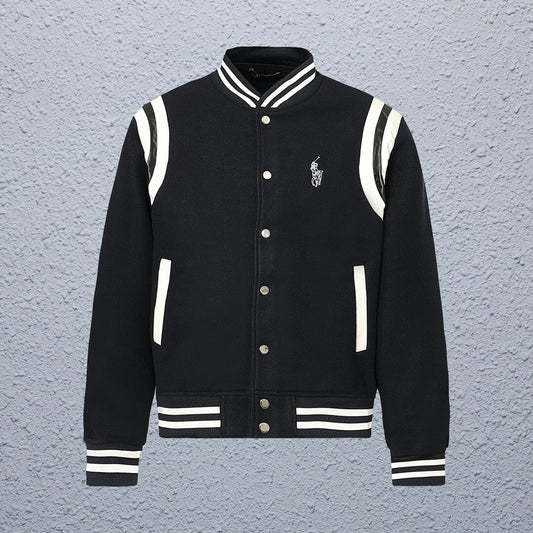 Black and White Varsity Jacket - RL™