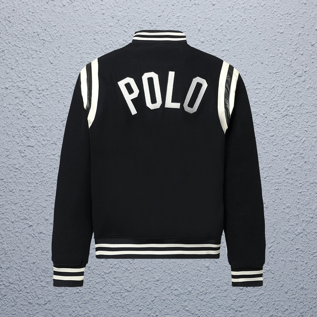 Black and White Varsity Jacket - RL™